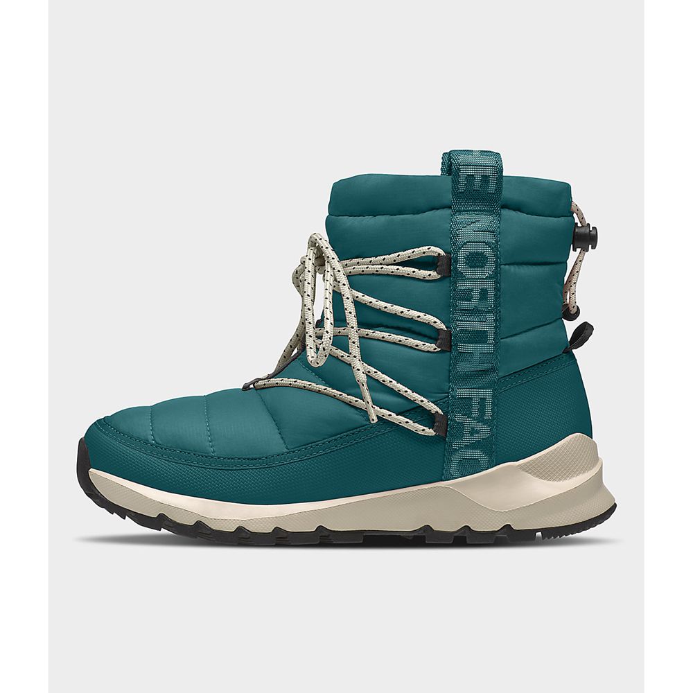 The North Face Boots Womens Australia - The North Face Thermoball™ Lace Up Blue / White (XLJ-705231)